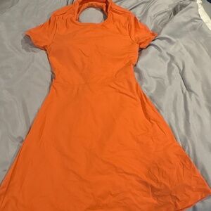 Orange short sleeve dress